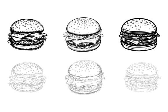 A Versatile Set of Illustrations of Burger That Works As Hard As You Do