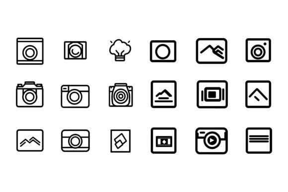 Camera Flat Icon Set: Versatile Vector Icons for Every Creative Project