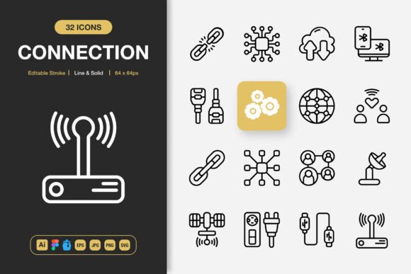Connection Icons: High-Quality Assets for Every Creative Project
