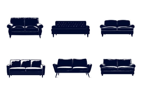 Different Couches and Armchairs Set: Ready-to-Use Vector Illustrations for Real Projects