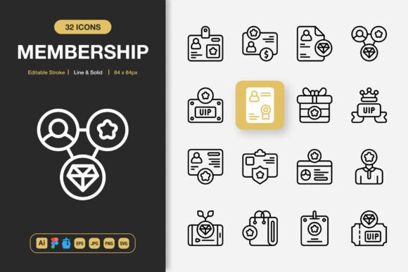 Membership Icons: Clean and Versatile Design Assets