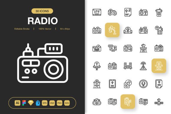 World Radio Day Icons for Modern Design